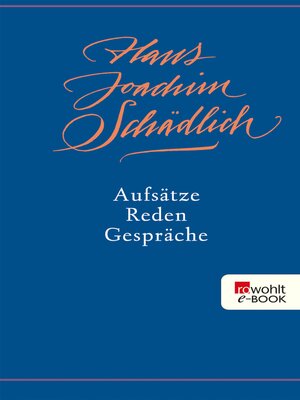cover image of Aufsätze, Reden, Gespräche